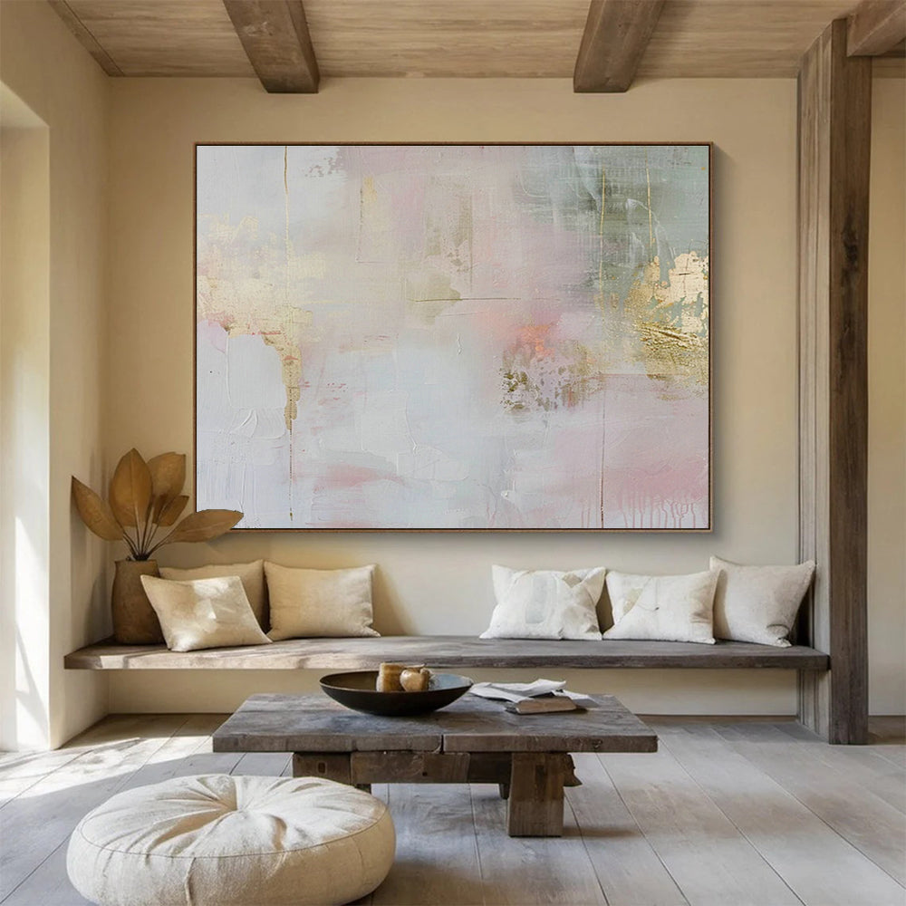 Large-Size Custom Abstract Hand Painting for Geomagnetic Field Research Observatory Control Room DLZ2868