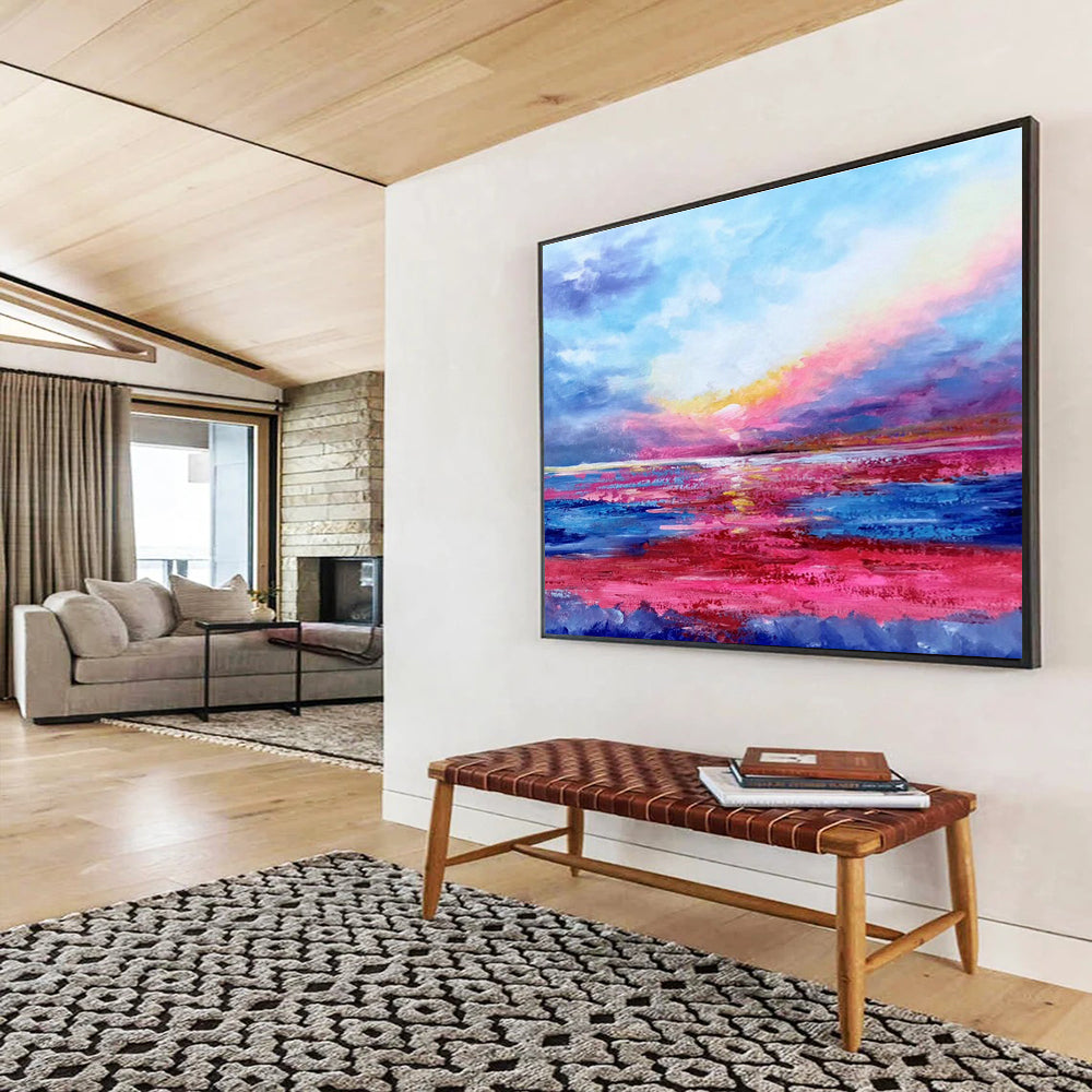 Tailored High-Altitude Weather Modification Drone Base Giant Abstract Hand Painting DLZ2671