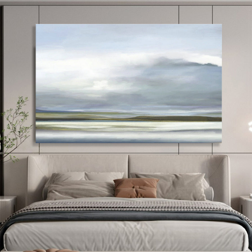Customized Large-Scale Abstract Hand Painting for Co - working Space DLZ2744