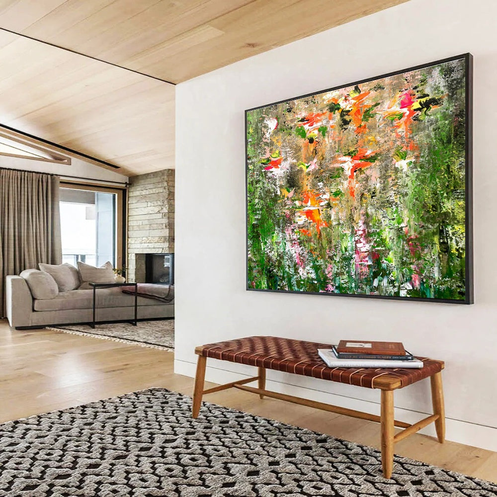 Extra Wide Custom Handmade Abstract Painting for Airport Lounges DLZ3306