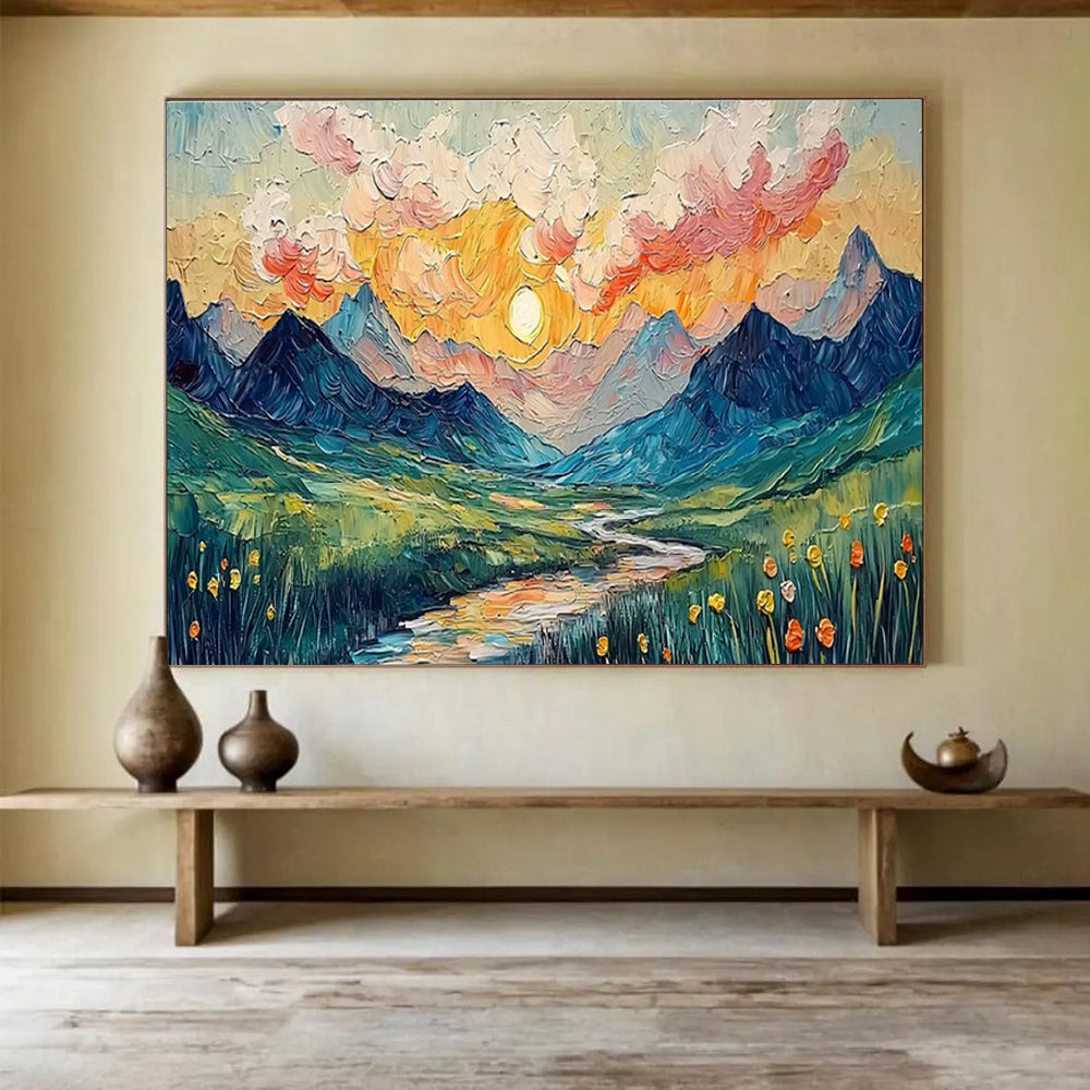 Oversized Handmade Abstract Painting, Industrial-inspired for Loft Spaces DLZ3240
