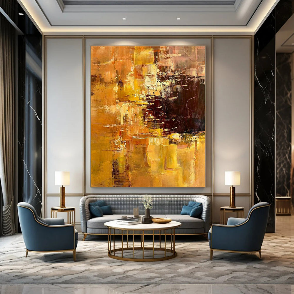 Massive Custom Hand-Painted Abstract Canvas - Artistic Elegance for Orchid Hybridization Greenhouses  DLZ0324