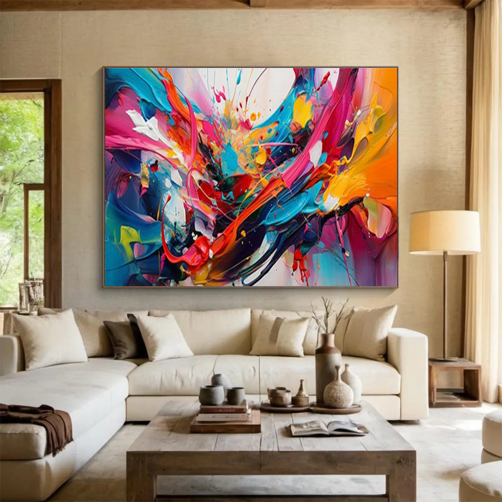 Custom-Made Giant Abstract Hand Painting for Underwater Sensor Network Expansion and Upgrades Center DLZ3074