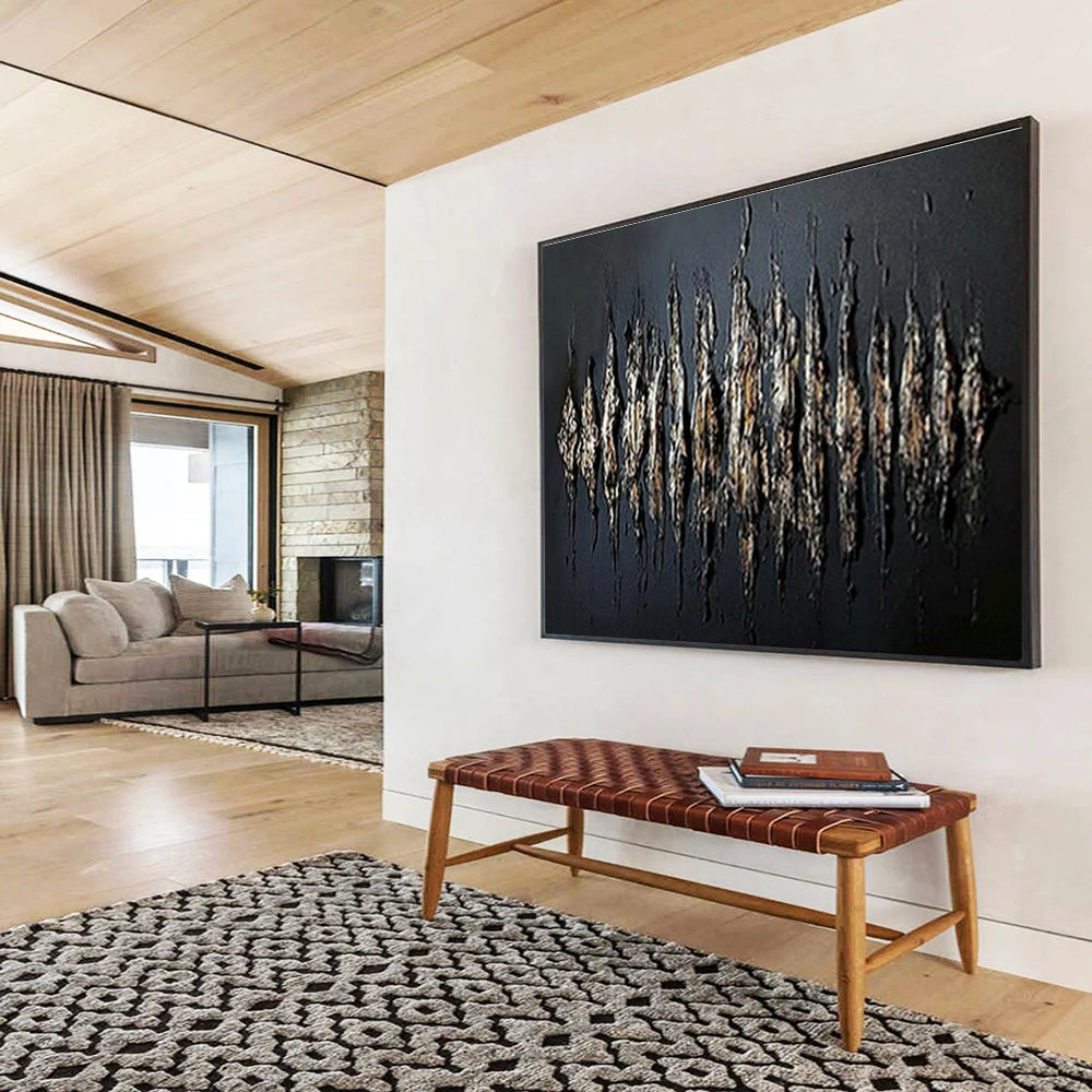 Customizable Luxury Residence Giant Abstract Hand Painting