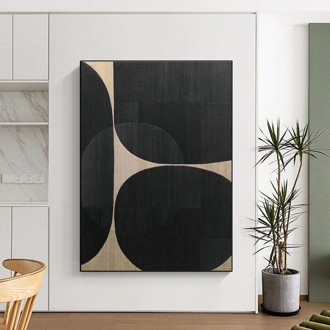 Extensive Large Custom Hand-Painted Abstract Painting - Inspiring Backdrop for Poetry Reading Venues  DLZ0228