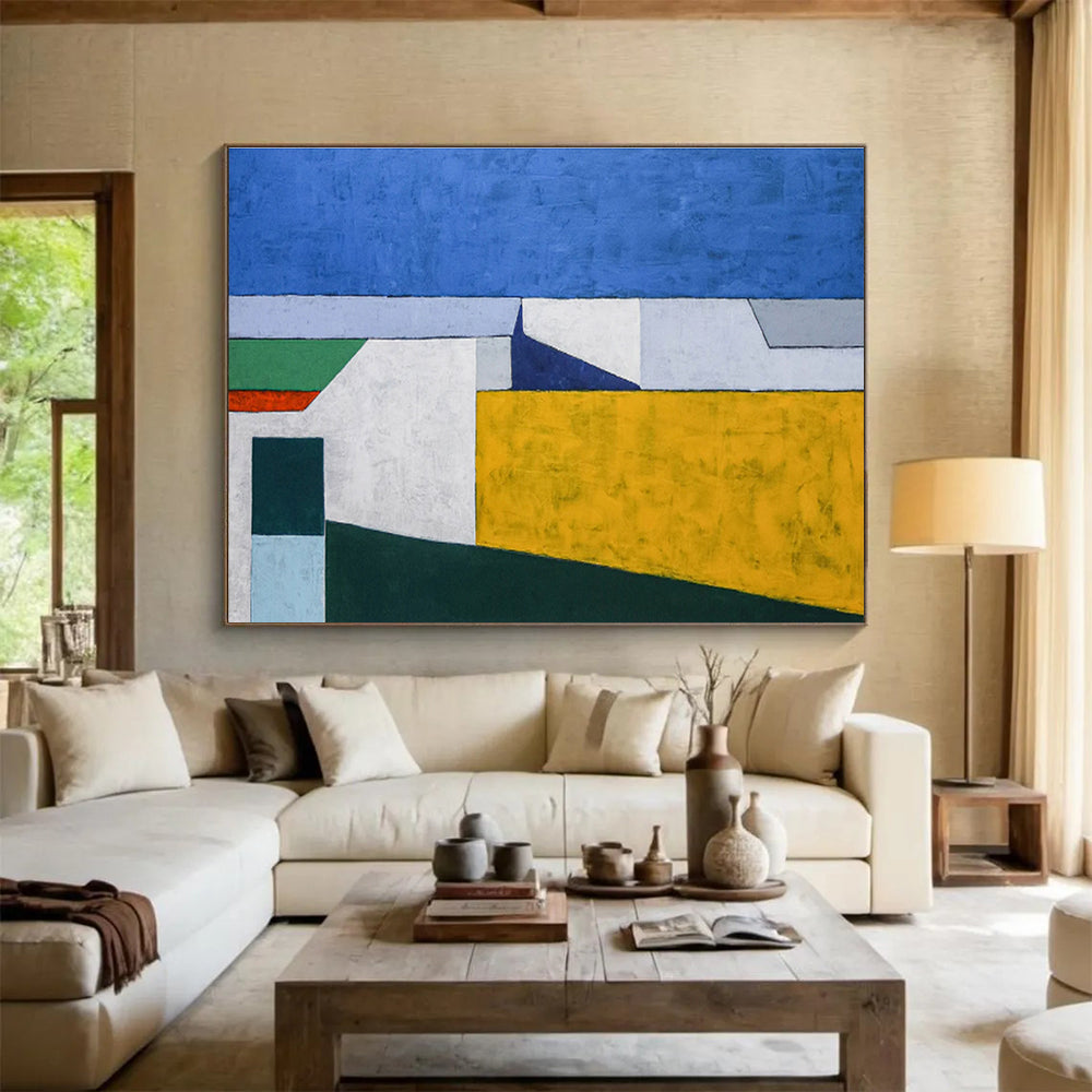 Large Custom Abstract Hand-Painted Art for Ocean Wave Energy Converter Platform DLZ2941
