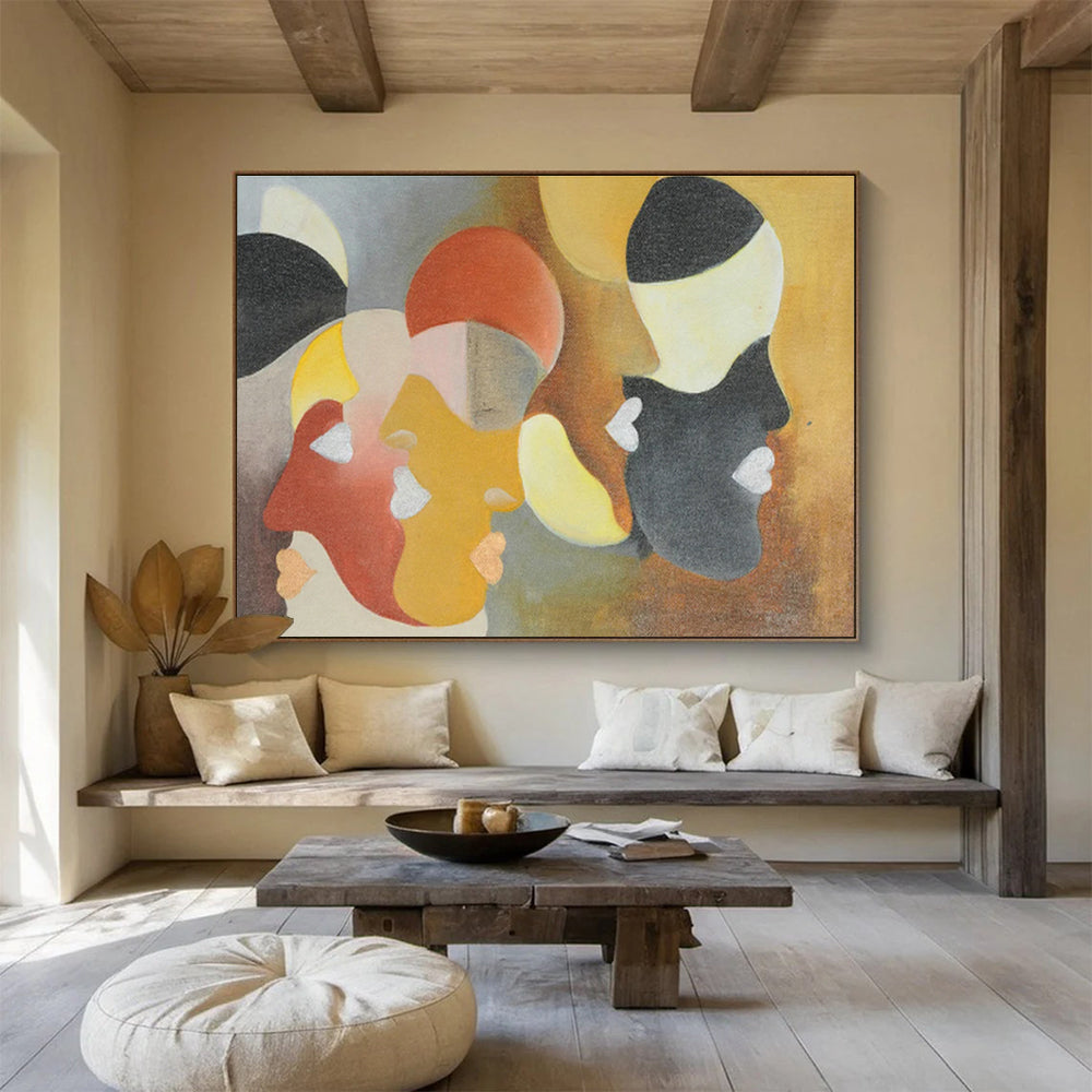 Giant Modern Abstract Art - Commissioned Mixed Media Wall Decor for Hotel Lobbies