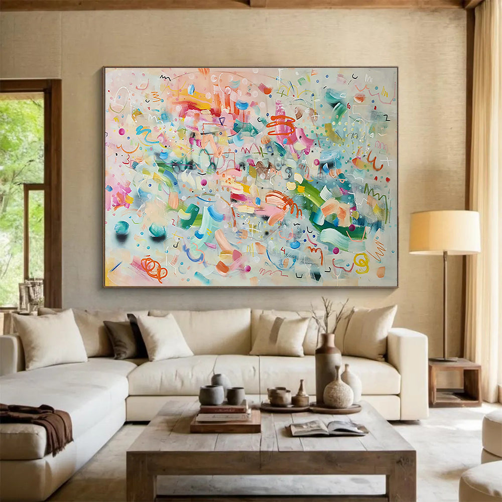 Cold Wax Medium Custom Hand-Painted Abstract for Gallery Exhibitions