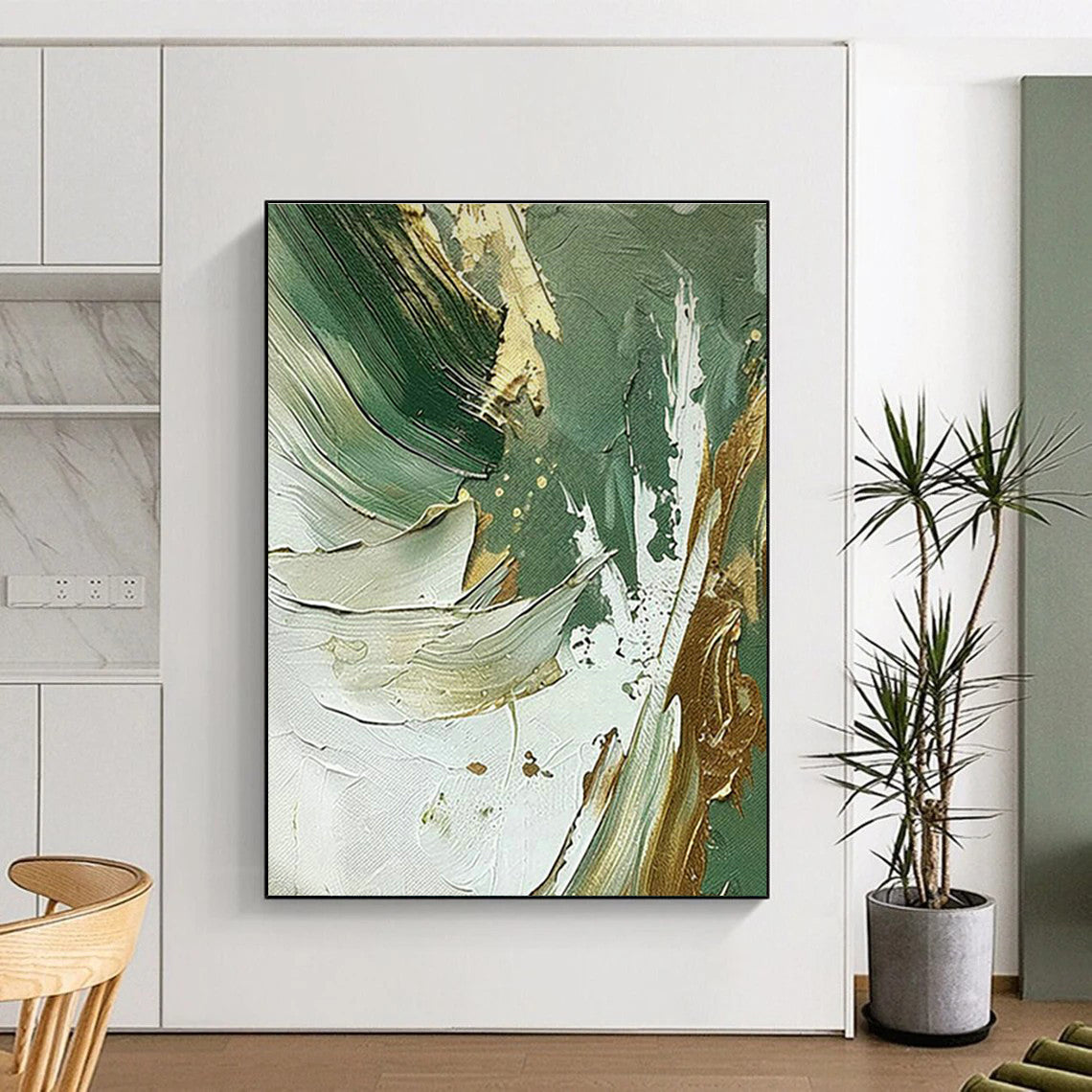 Large-Scale Customizable Hand-Painted Abstract Painting - Artistic Decoration for Cafes  DLZ0126