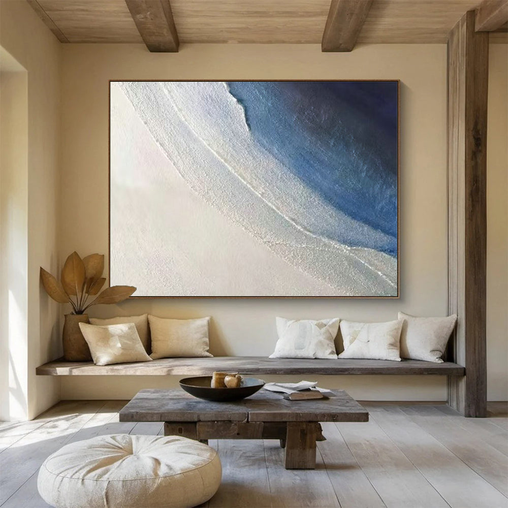 Oversized Custom Hand-Painted Abstract Canvas for Outdoor Patios DLZ3278