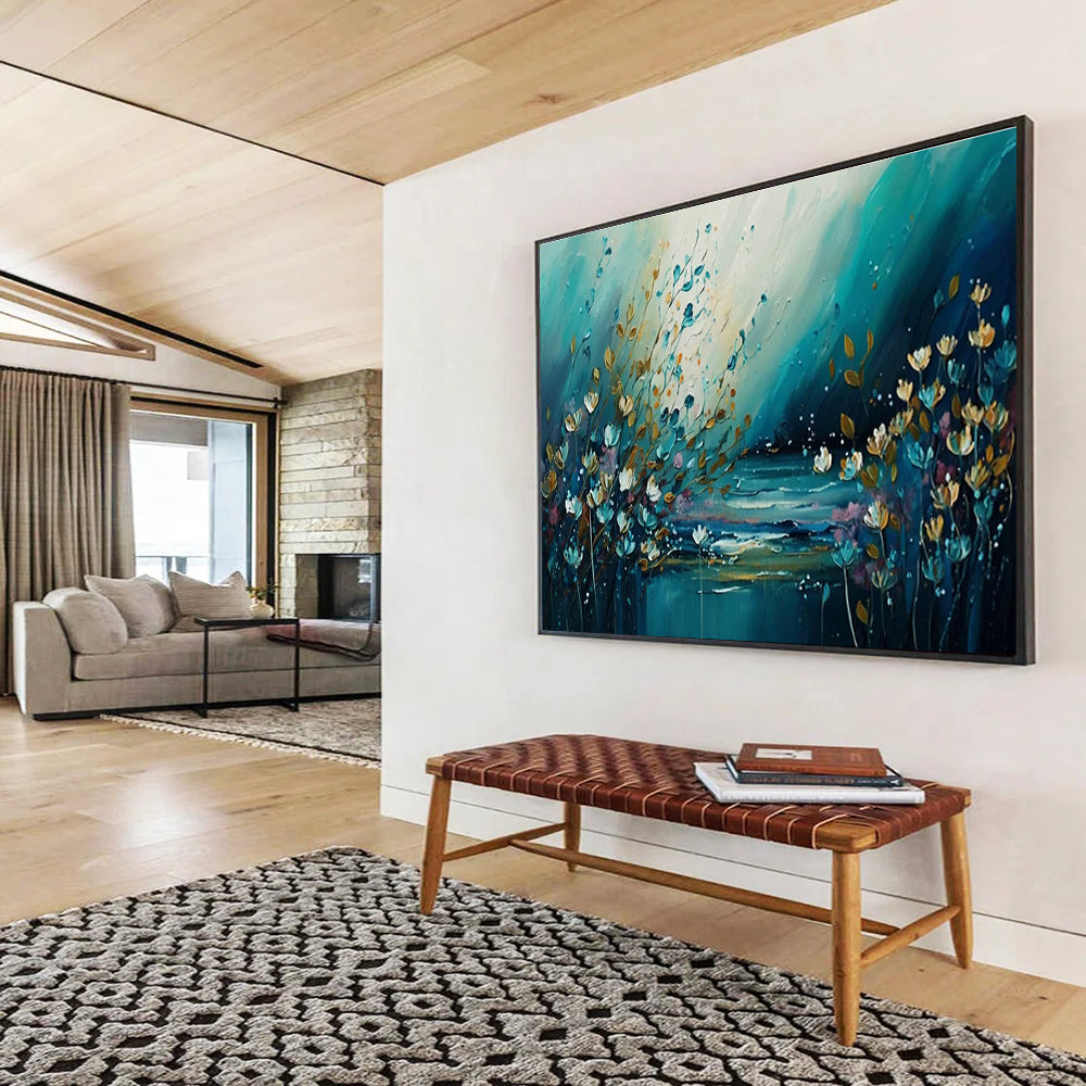 Oversized Customizable Handmade Abstract Wall Art for Libraries DLZ3263
