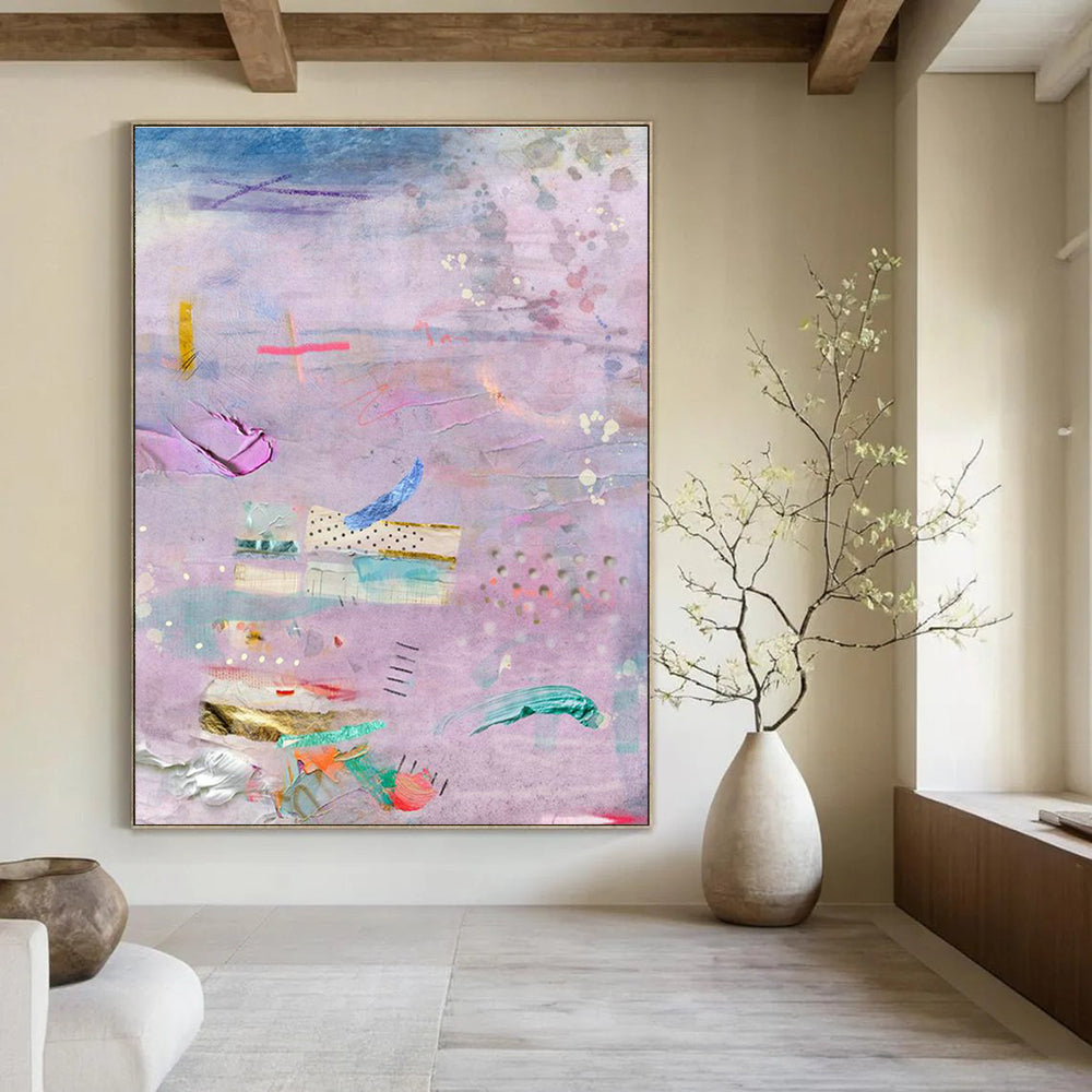 Large-Scale Custom Hand-Painted Abstract Painting - Comforting Art Decoration for Foot Massage Stores  DLZ0144