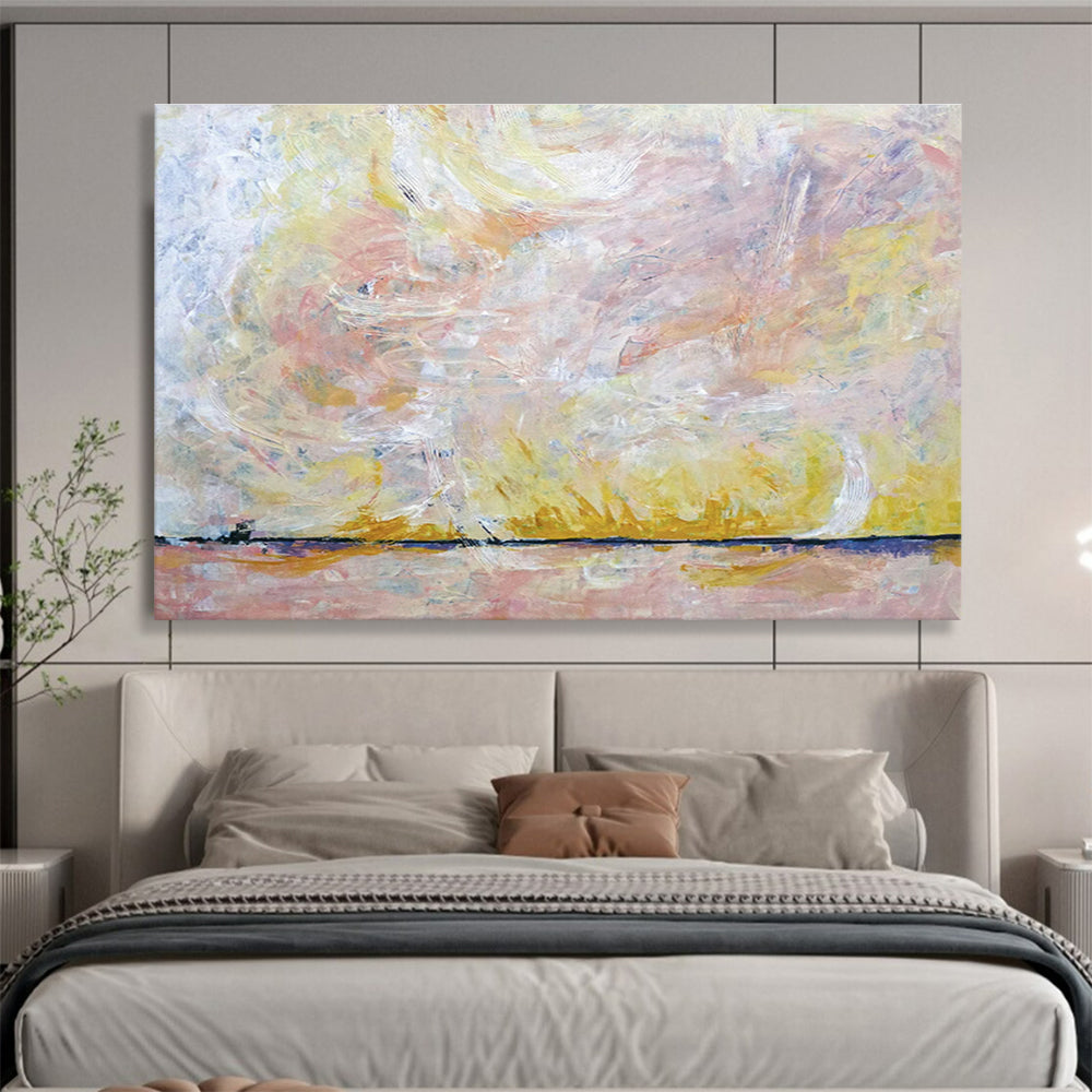 Customized Large-Scale Abstract Hand Painting for Coastal Wind Turbine Maintenance Depot DLZ2948