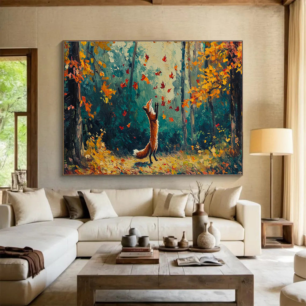 Customized Large Abstract Hand Painting for Subterranean Geothermal Heat Storage Facility DLZ3085