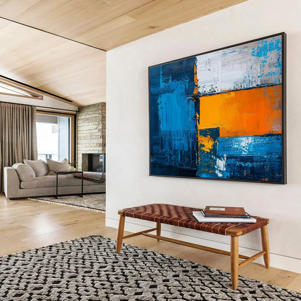 Bespoke Vertical Urban Vertical Beekeeping Research Center Oversized Abstract Hand-Painted Art DLZ2657