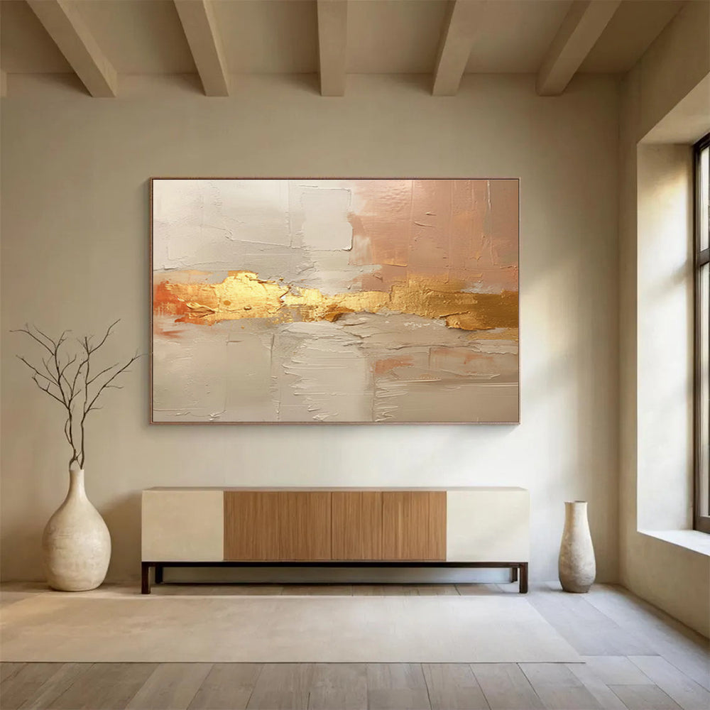 Oversized Custom Abstract Hand Painting for Arctic Permafrost Thaw Research Station DLZ3001