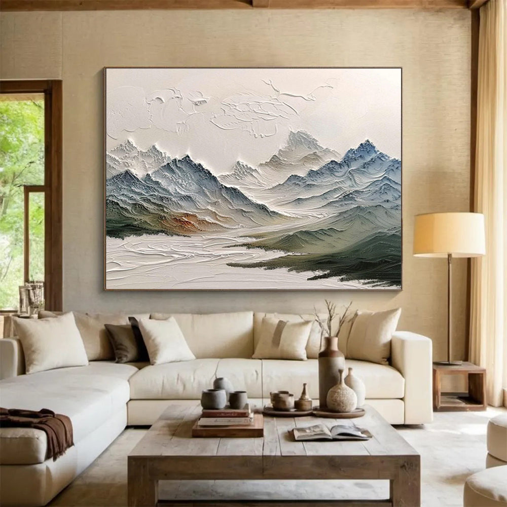 Oversized Custom Abstract Hand Painting for Automated Warehouse Robotics Control Room DLZ2846