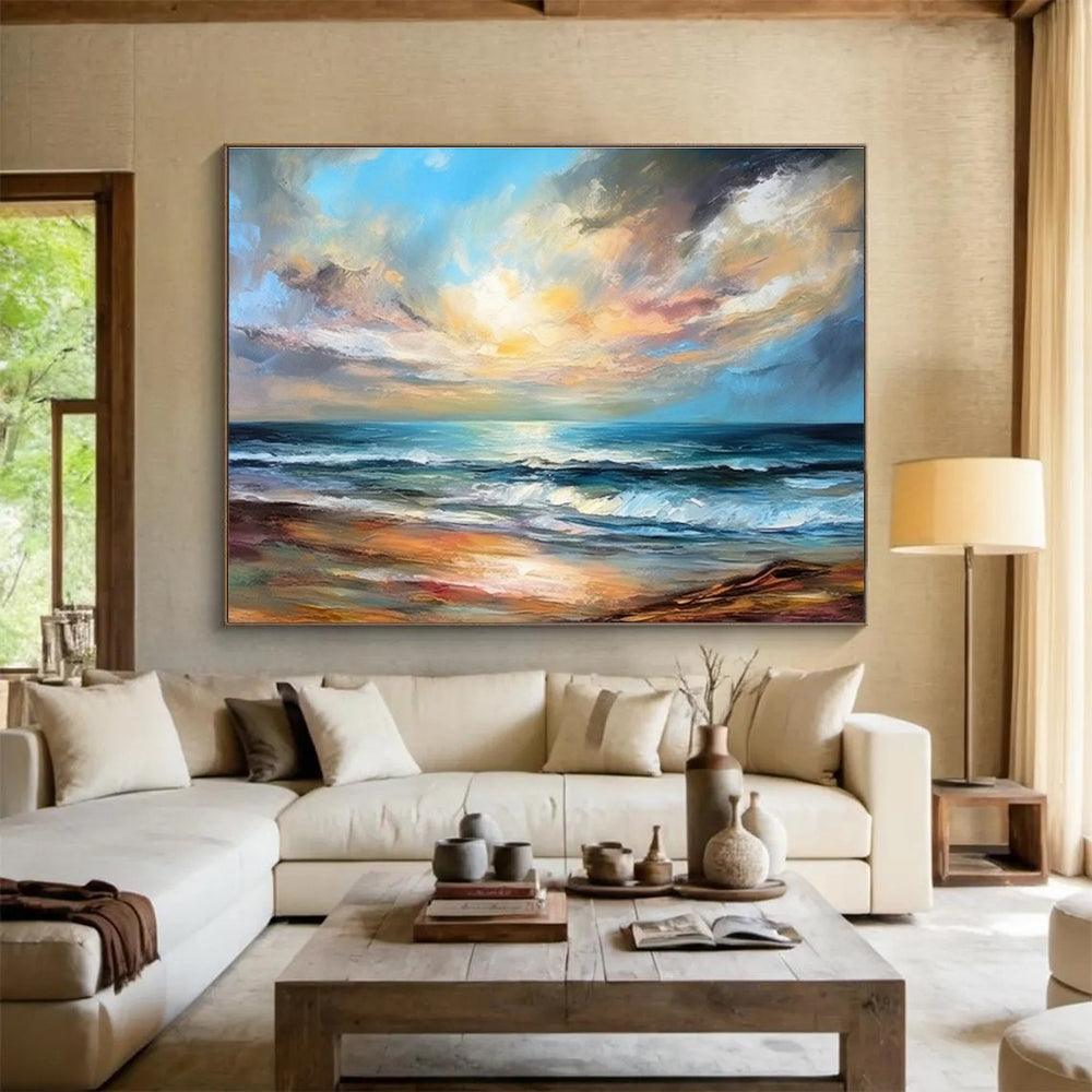 Oversized Custom Abstract Hand Painting for Shooting Range DLZ2722