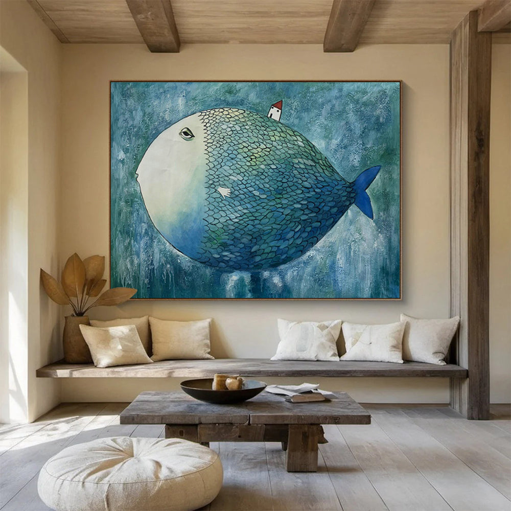 Custom-Made Space Tourism Capsule Manufacturing Plant Large Abstract Hand Painting DLZ2602