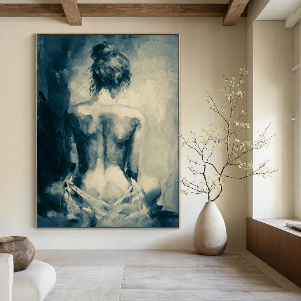 Oversized Custom Hand-Painted Abstract Artwork for Virtual Reality Meditation Centers  DLZ0110
