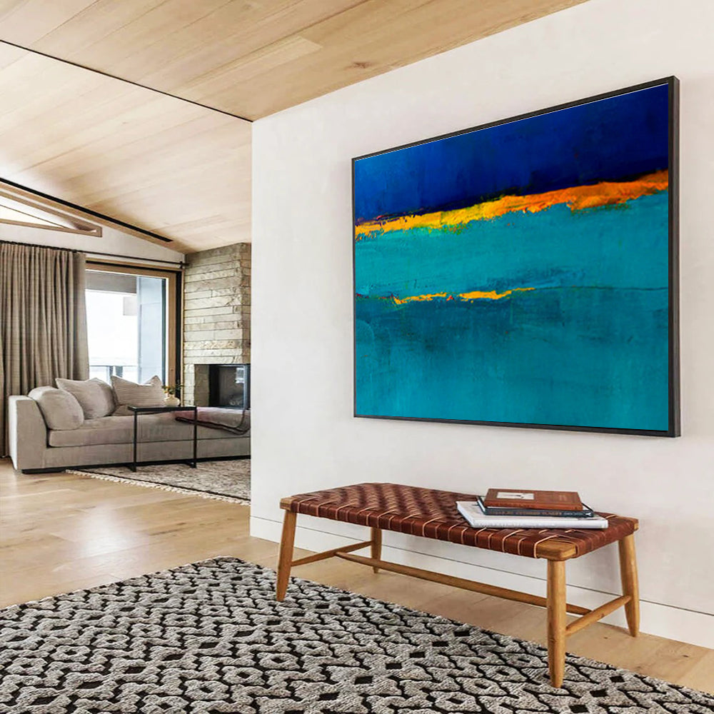 Oversized Custom Abstract Hand Painting for Occupational Therapy Clinic DLZ2780
