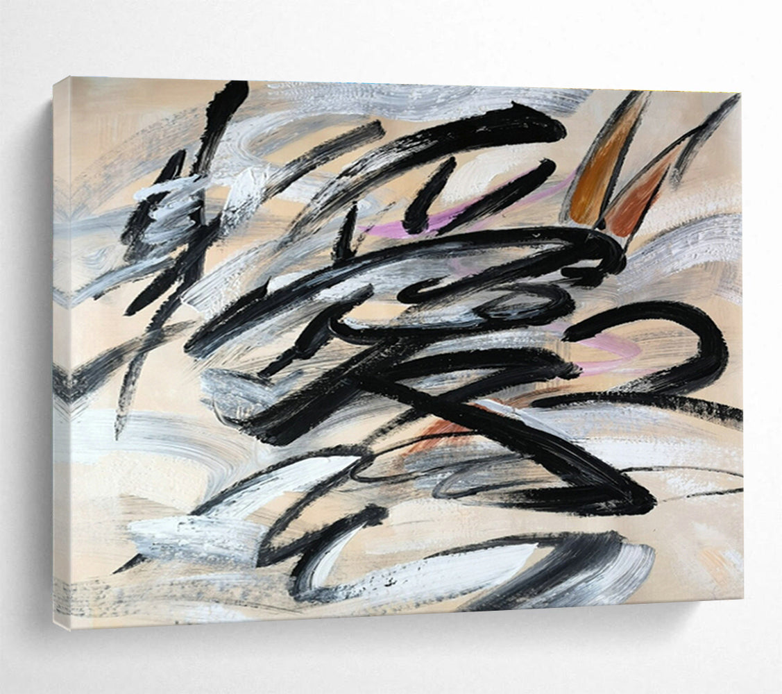 Bespoke Vertical Urban Vertical Aquarium Public Gallery Oversized Abstract Hand-Painted Art DLZ2673