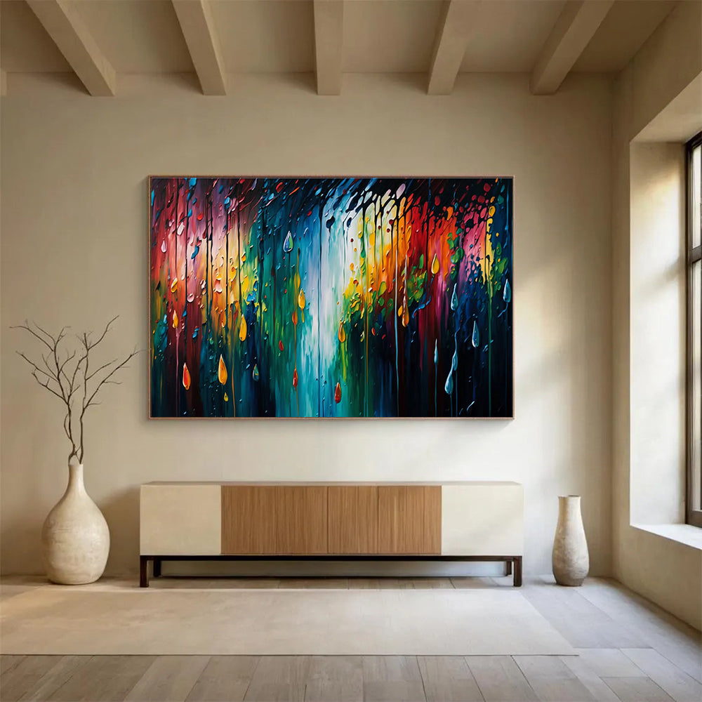Oversized Handmade Abstract Canvas, Customizable for Bedroom Decor DLZ3251