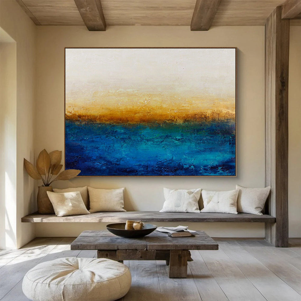 Large Geometric Abstract Canvas - Made to Order Oil on Linen for Office Decor
