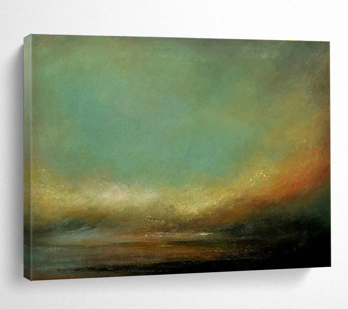 Oversized Custom Abstract Hand Painting for Arctic Freshwater River Sediment Transport and Deposition Research Station DLZ3162