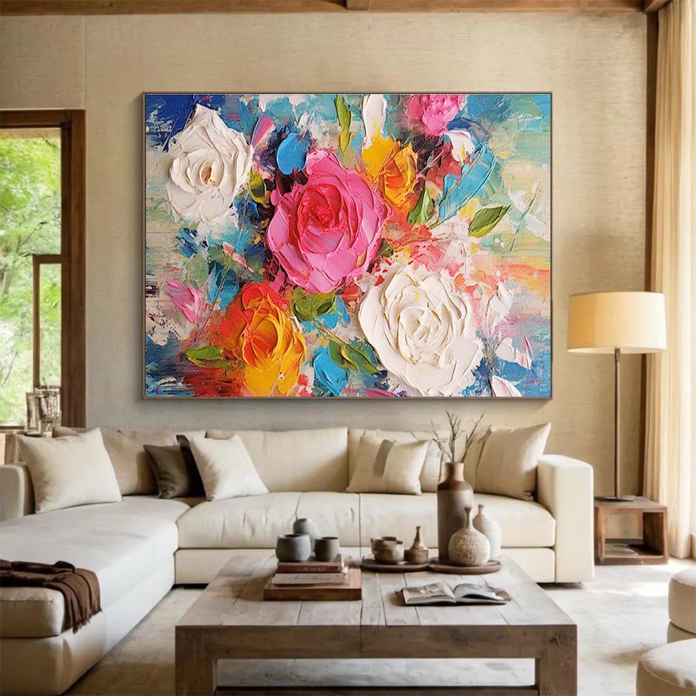 Extra Large Custom Hand-Painted Abstract Art for Event Spaces DLZ3268