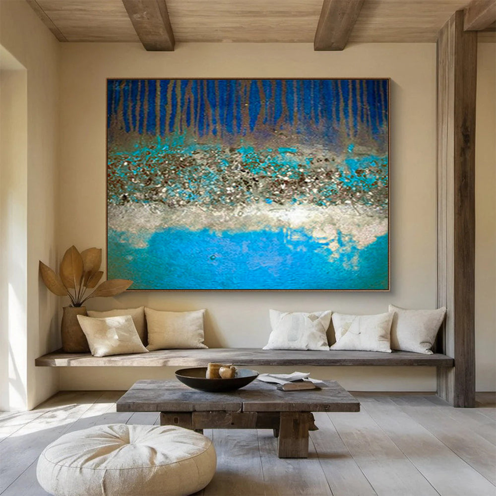 Customized Large Abstract Hand Painting for Dental Surgery Center DLZ2769