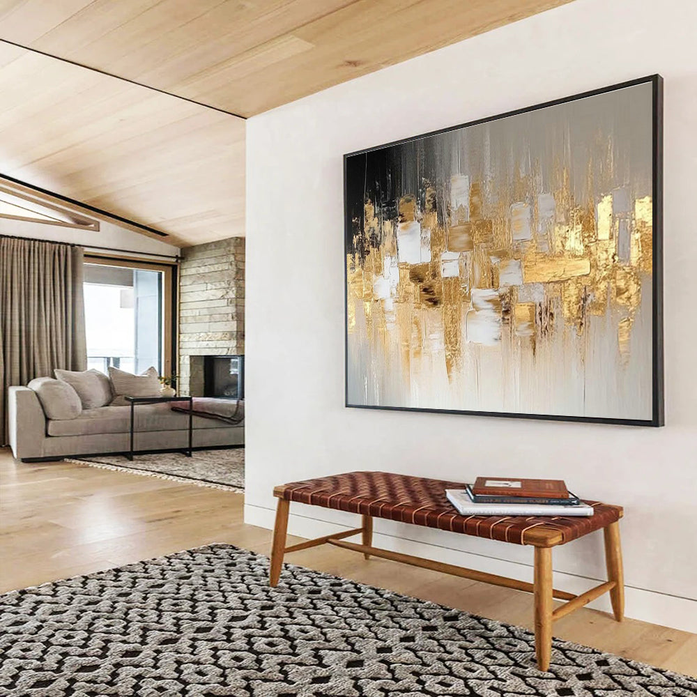 Large Custom Abstract Hand-Painted Art for Desert Oasis Resort Spa DLZ2912