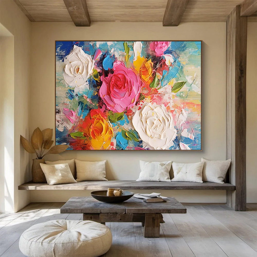 Extra Large Custom Hand-Painted Abstract Art for Event Spaces DLZ3268