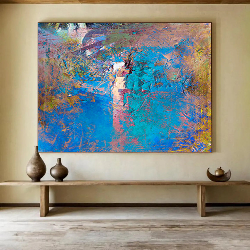 Custom-Made Giant Abstract Hand Painting for Candle Making Studio DLZ2750