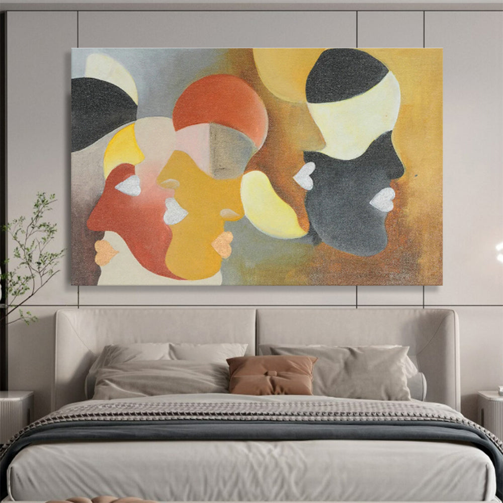 Giant Modern Abstract Art - Commissioned Mixed Media Wall Decor for Hotel Lobbies