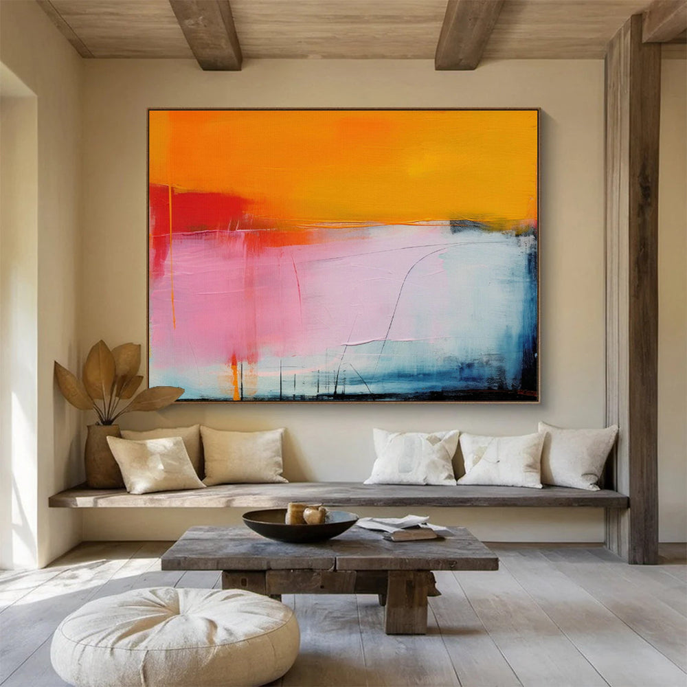 Custom Giant Abstract Hand Painting for Mobile App Development Startup Office DLZ2883