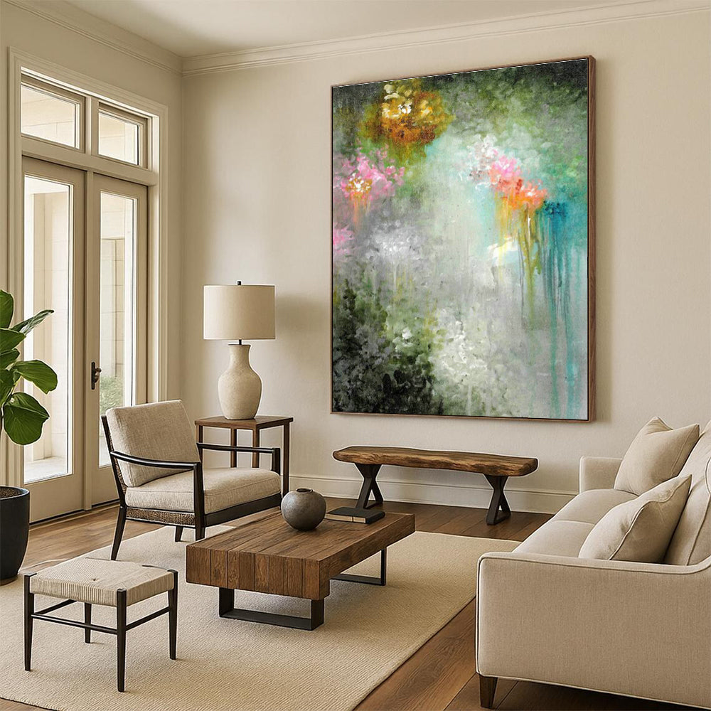 Massive Customizable Hand-Painted Abstract Canvas for Sound Bath Healing Centers  DLZ0073
