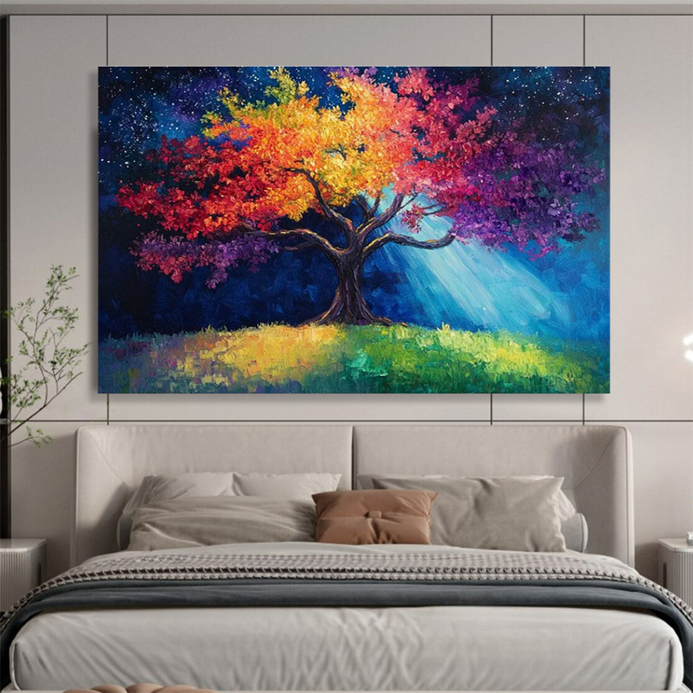 Custom Giant Abstract Hand Painting for Vertical Urban Aquarium Aquatic Animal Aging and Longevity Research Facility DLZ3197
