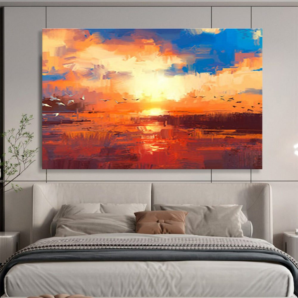 Custom-Made Giant Abstract Hand Painting for Cosmetic Surgery Clinic DLZ2771