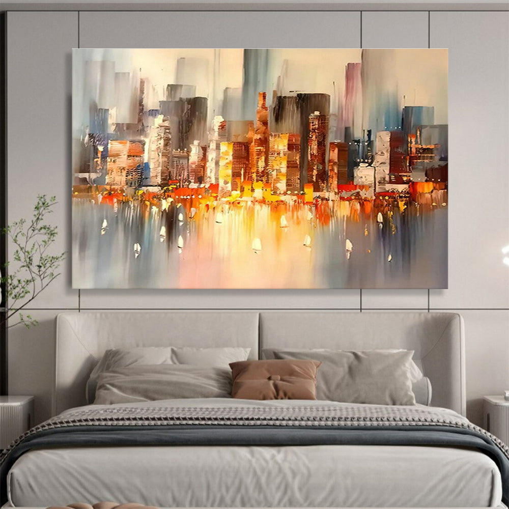 Big Customizable Hand-Painted Abstract Canvas for Recording Studios DLZ3283