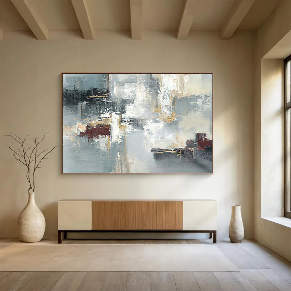 Customized Large-Scale Abstract Hand Painting for Chiropractic Center DLZ2736