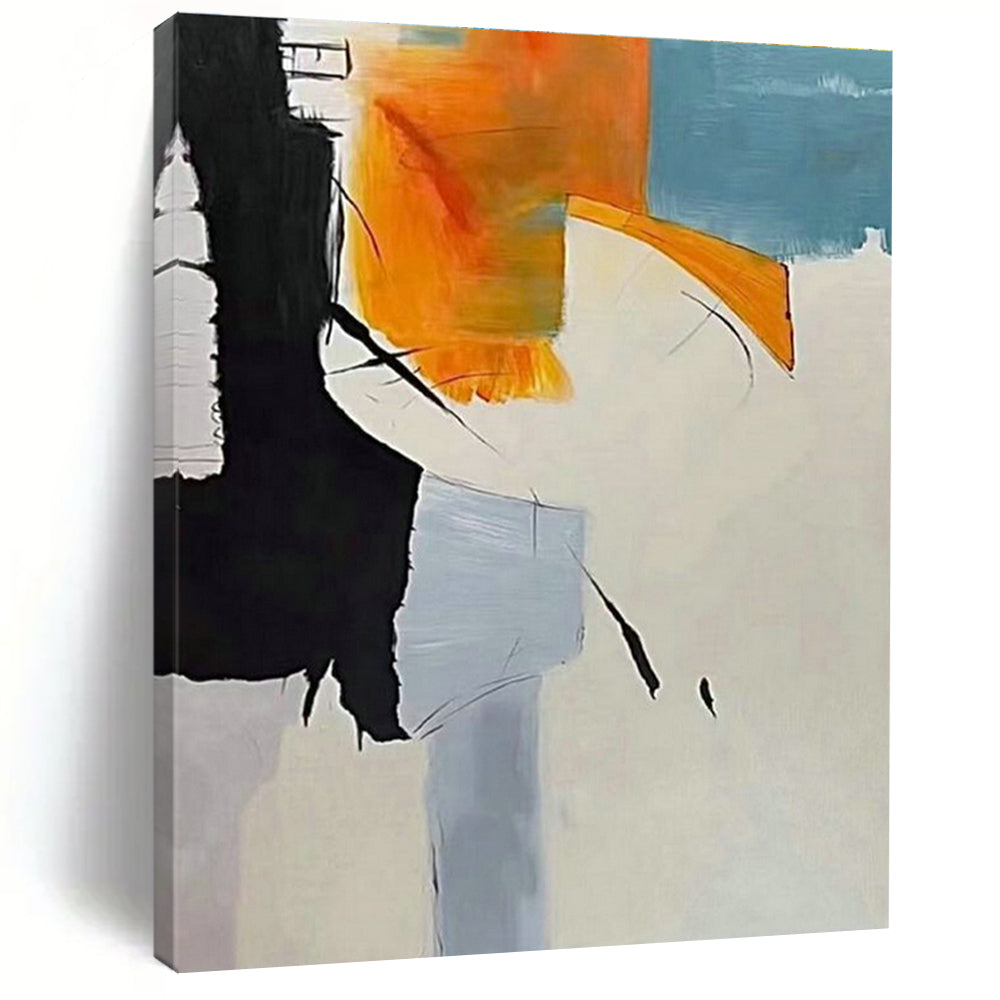 Immense Custom Hand-Painted Abstract Painting - Artistic Rage for Heavy Metal Concert Halls  DLZ0319