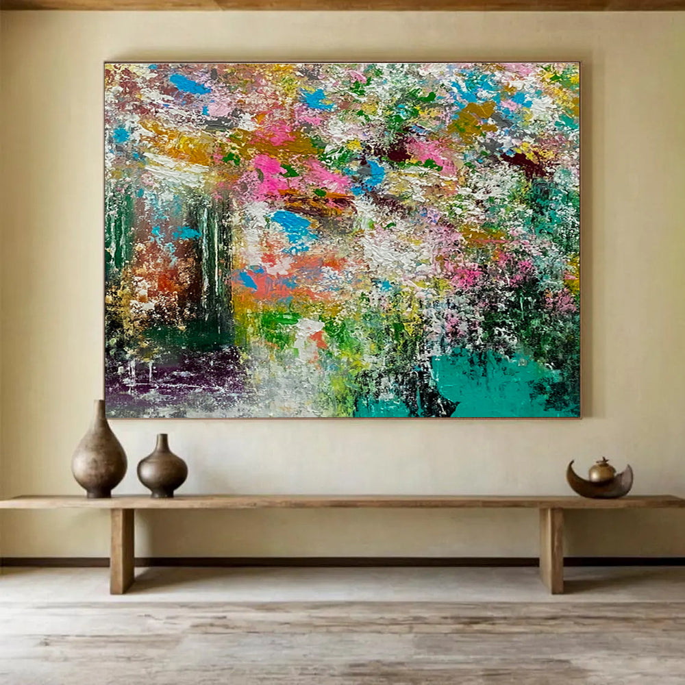 Extra Large Custom Hand-Painted Abstract Canvas for Fashion Design Studios DLZ3303