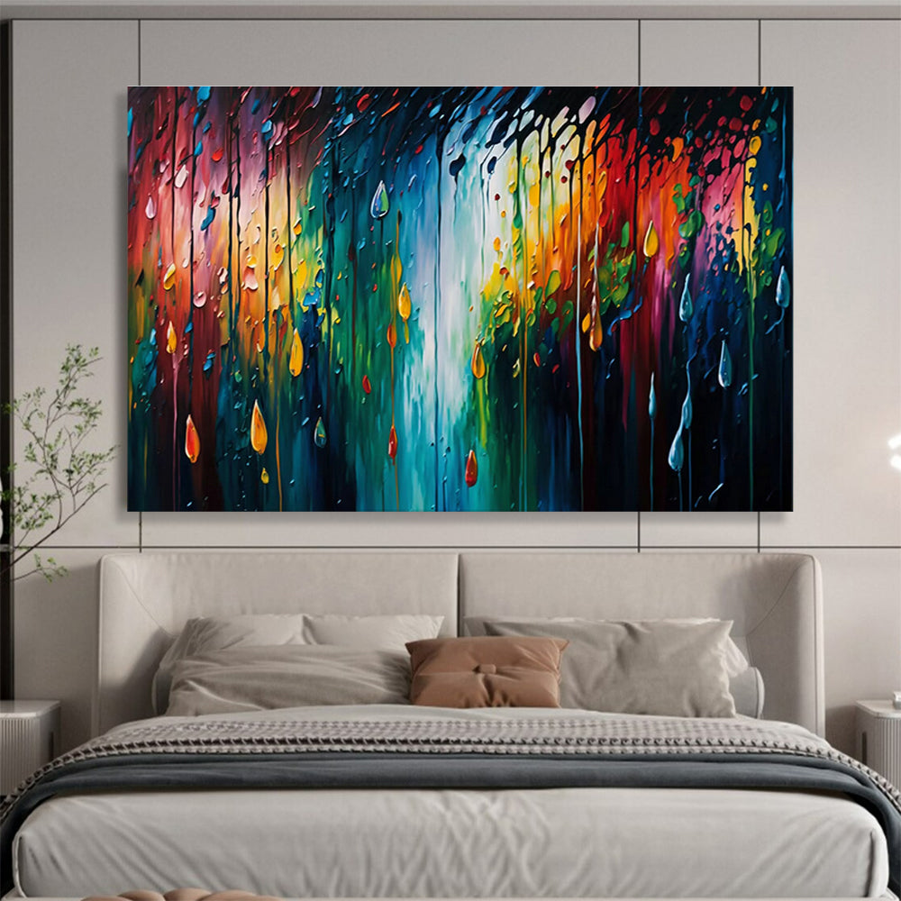 Oversized Handmade Abstract Canvas, Customizable for Bedroom Decor DLZ3251