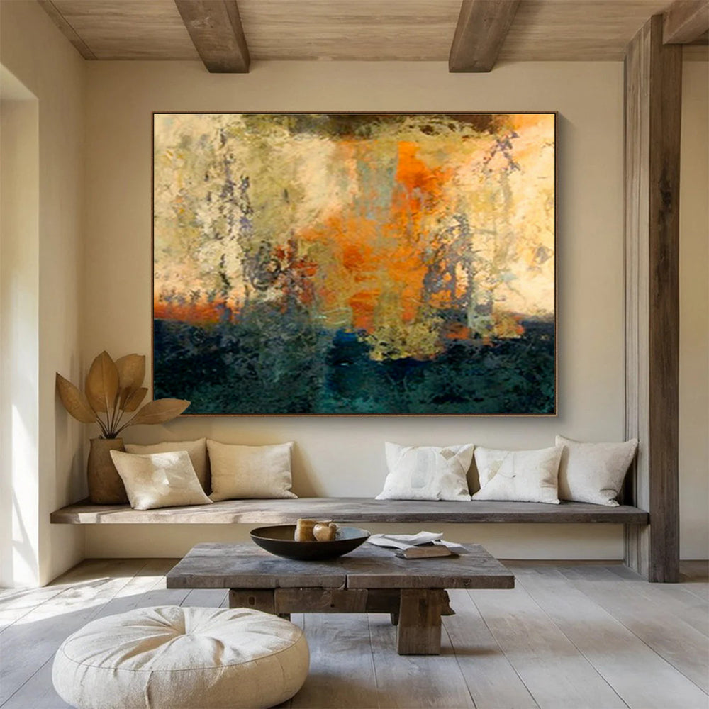 Large-Size Custom Hand-Painted Abstract Painting for Veterinary Emergency Room DLZ2762