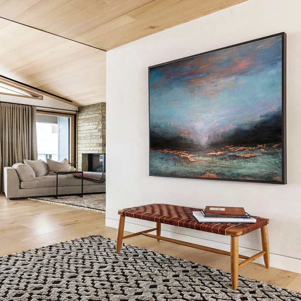 Large Custom Abstract Hand-Painted Art for Underwater Cultural Heritage Augmented Reality Guided Tour Development Studio DLZ3164