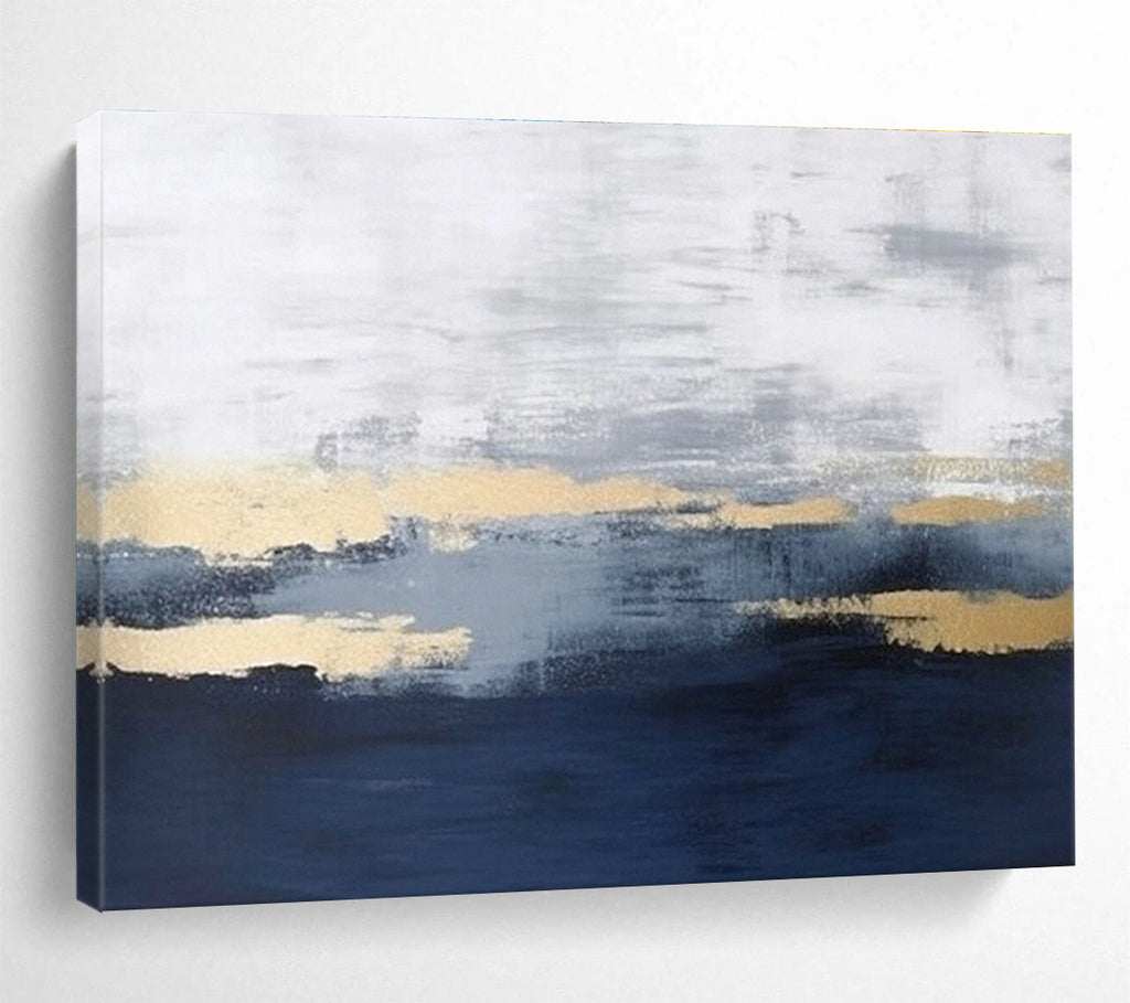Customized Large Abstract Hand Painting for Subterranean Geothermal Power Plant Waste Heat Utilization Facility DLZ3170