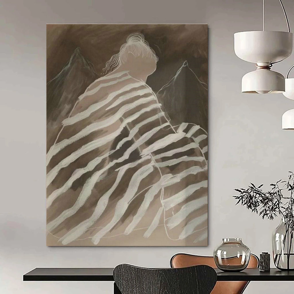 Grand Custom Hand-Painted Abstract Canvas - Industrial Chic for Urban Art Studios  DLZ0218
