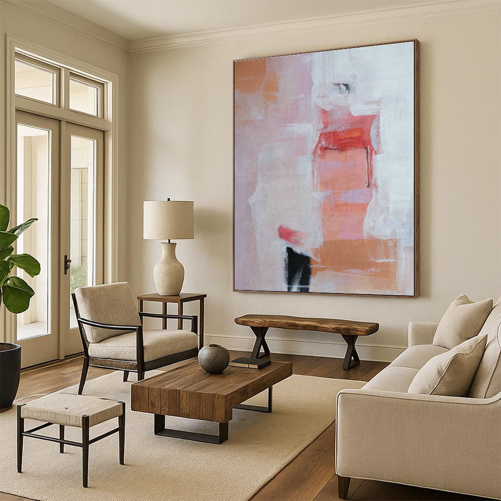 Grand Custom Hand-Painted Abstract Canvas - Avant-Garde Vision for Contemporary Art Museums  DLZ0334