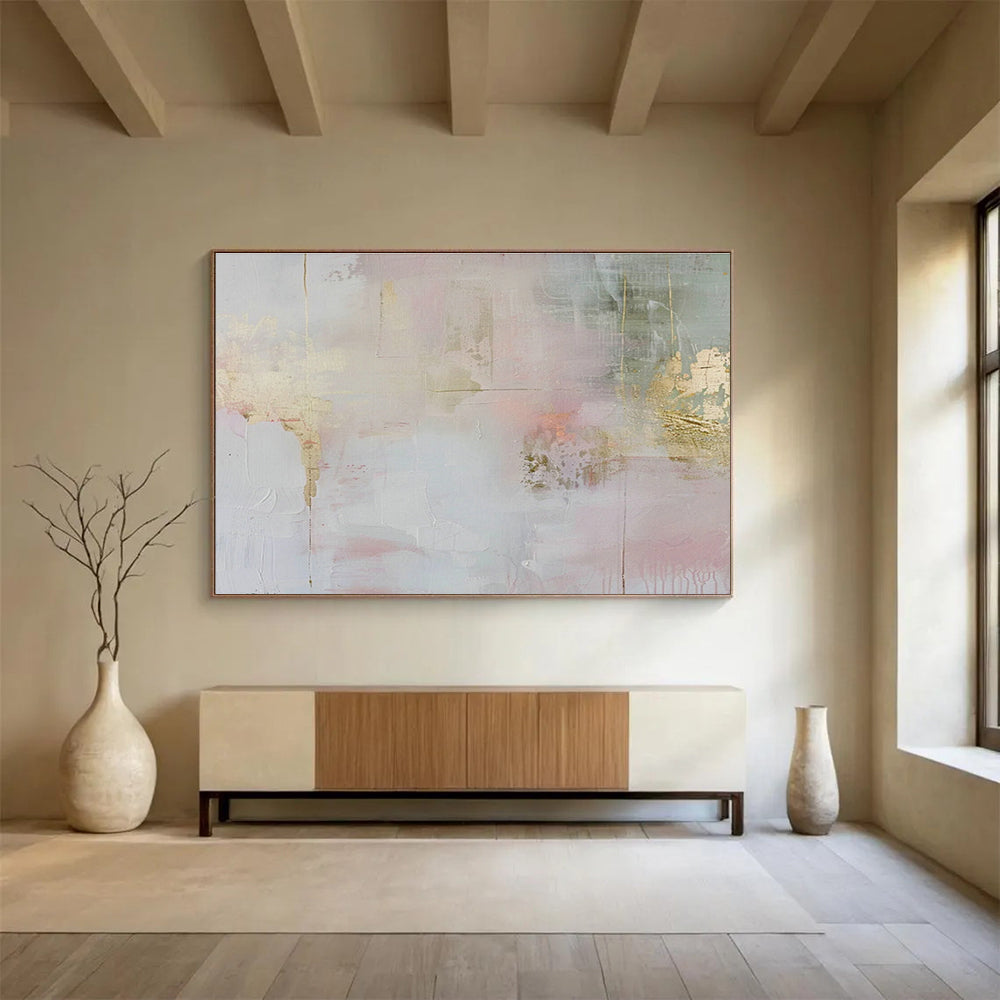 Large-Size Custom Abstract Hand Painting for Geomagnetic Field Research Observatory Control Room DLZ2868